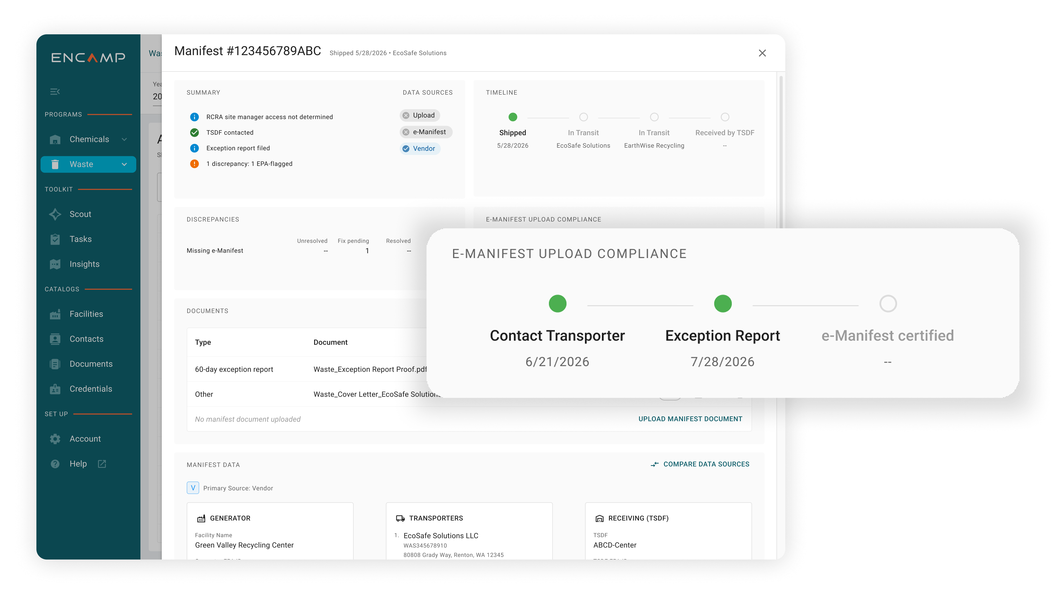 E-Manifest Upload Complete